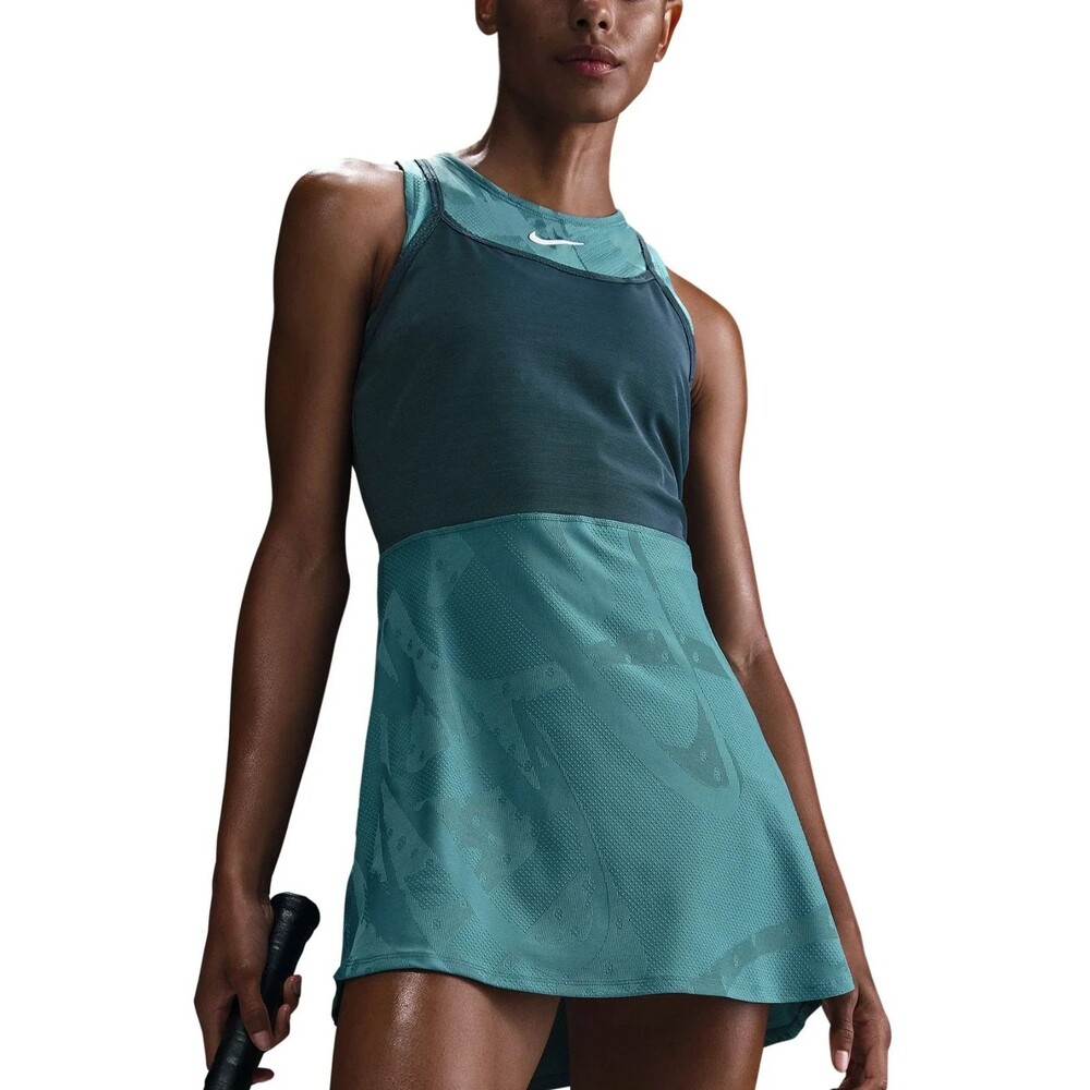 Nike Court SLAM Dri-Fit Tennis Dress Mineral Teal Women XL FZ6463-379 NEW